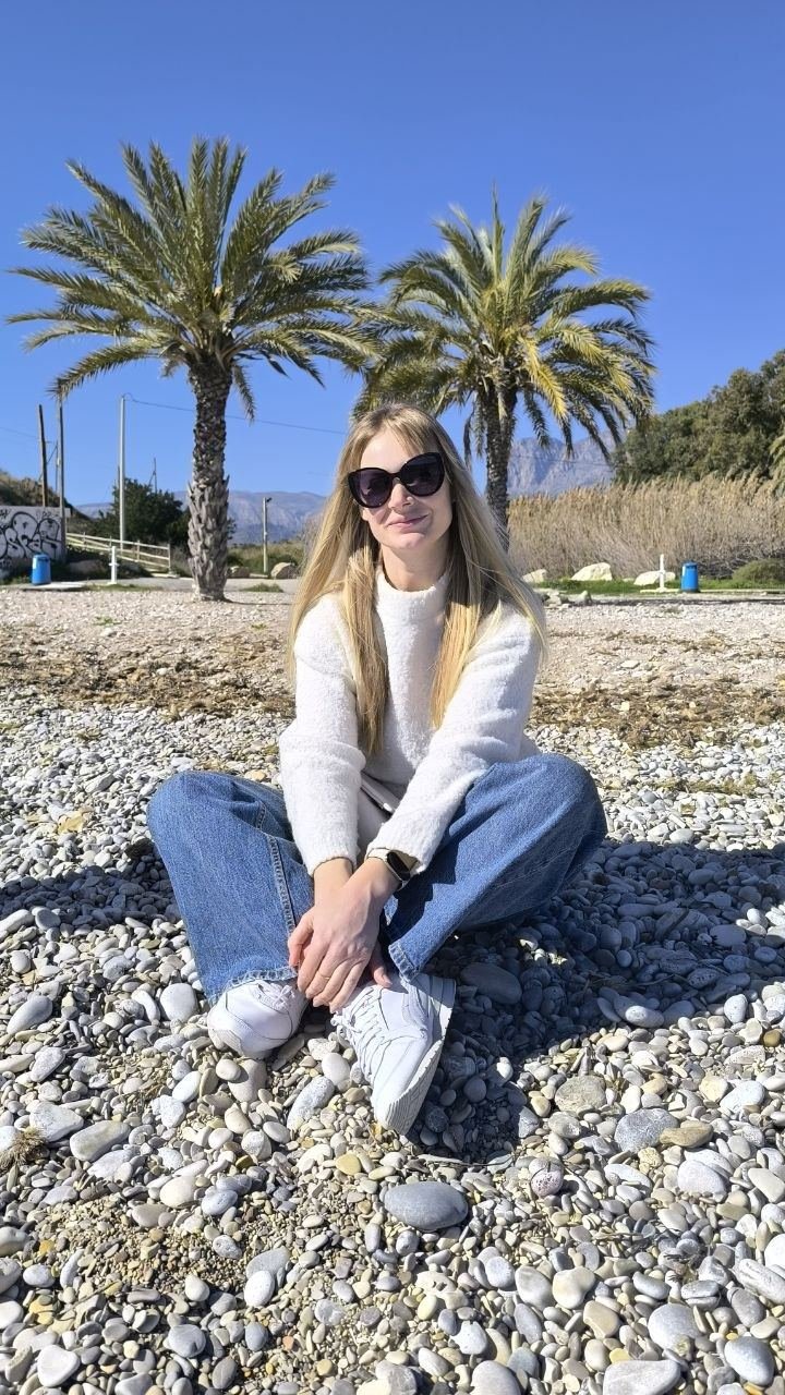 Svitlana on a Costa Blanca beach